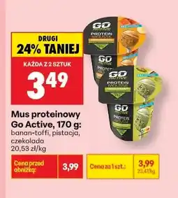 Biedronka Mus proteinowy Go Active banan-toffi oferta