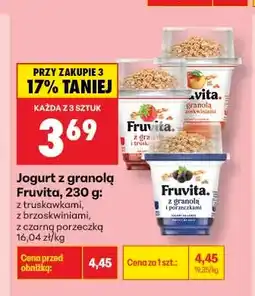 Biedronka Jogurt z granolą Fruvita z truskawkami oferta