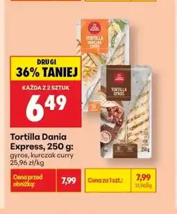 Biedronka Tortilla Dania Express gyros oferta