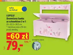 Lidl Drewniana ławka ze schowkiem 2 w 1 Lupilu oferta