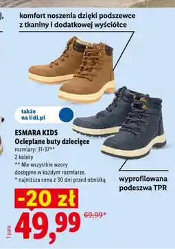 Lidl Ocieplane buty dziecięce oferta