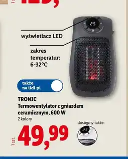 Lidl Termowentylator z gniazdem ceramicznym Tronic oferta