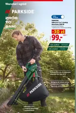 Lidl Odkurzacz 3 w 1 z funkcją dmuchawy Parkside oferta