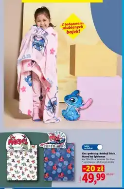 Lidl Koc z poduszką z kolekcji Stitch oferta