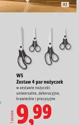 Lidl Zestaw 4 par nożyczek oferta