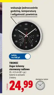 Lidl Zegar ścienny sterowany radiowo Tronic oferta