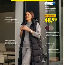 Lidl Kamizelka pikowana z kapturem damska Esmara oferta
