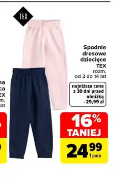 Carrefour Spodnie dziecięce TEX oferta