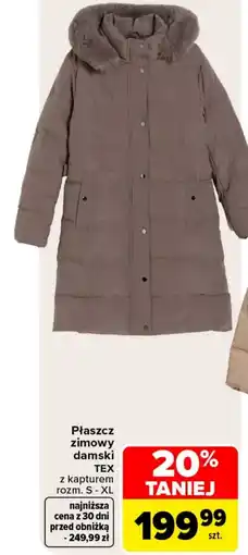 Carrefour Płaszcz zimowy damski TEX oferta