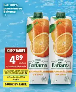 Delikatesy Centrum Sok pomarańcza Bahama 100% oferta