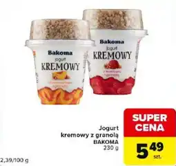 Carrefour Market Jogurt kremowy z granolą Bakoma oferta