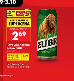 Biedronka Piwo Żubr oferta