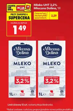 Biedronka Mleko Mleczna Dolina oferta