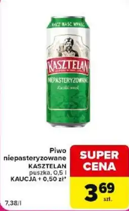 Carrefour Market Piwo niepasteryzowane Kasztelan oferta