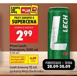 Biedronka Piwo Lech oferta