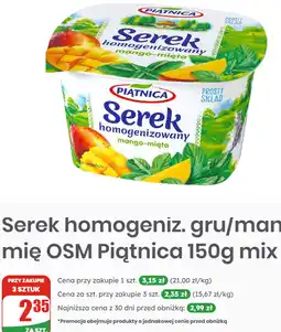 Dino Serek homogenizowany gruszka / mango-mięta OSM Piątnica 150g mix oferta