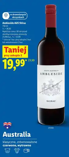 Lidl Wino czerwone Ambleside oferta