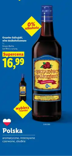 Lidl Wino czerwone Grzaniec Galicyjski oferta