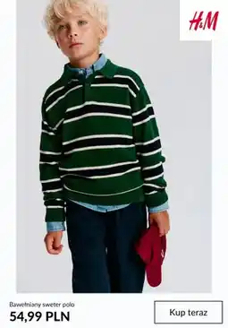 H&M Bawełniany sweter polo H & M oferta
