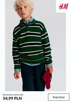 Bawełniany sweter polo H & M