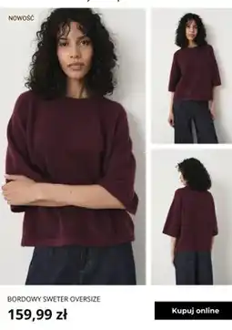 Greenpoint Bordowy sweter oversize Greenpoint oferta