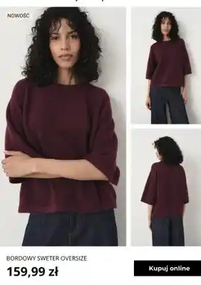 Bordowy sweter oversize Greenpoint