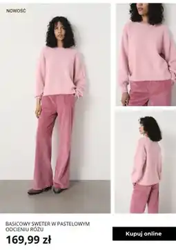 Greenpoint Basicowy sweter w pastelowym odcieniu różu Greenpoint oferta