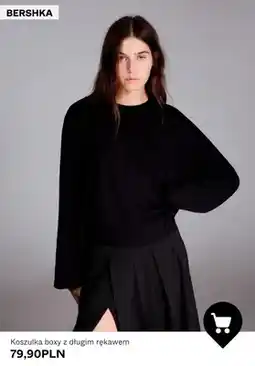 Bershka Koszulka boxy z długim rękawem Bershka oferta