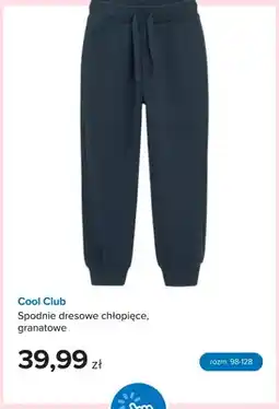 Smyk Spodnie dresowe chłopięce granatowe Cool Club oferta
