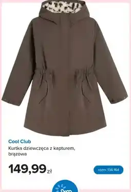 Smyk Kurtka dziewczęca z kapturem brązowa Cool Club oferta