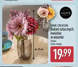 ALDI Bukiet sztucznych kwiatów w wazonie Home Creation oferta