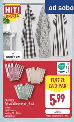 ALDI Ręczniki kuchenne 3-pak 50x70 cm Crofton oferta