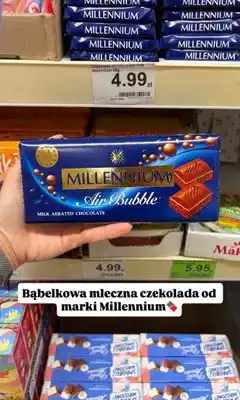 Dino Czekolada mleczna bąbelkowa Millennium Air Bubble oferta