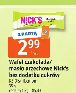 E.Leclerc Wafel czekolada Nick's bez dodatku cukrów oferta