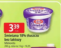 E.Leclerc Śmietana bez laktozy Mlekovita 18% oferta
