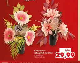 Kaufland Kompozycja sztucznych kwiatów w wazonie oferta