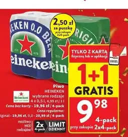Intermarche Piwo Heineken Original 4-pak oferta