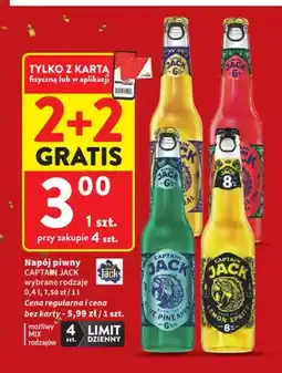 Intermarche Napój piwny Captain Jack Blue Pineapple oferta