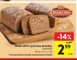 Intermarche Chleb 100% żytni bez drożdży Oskroba oferta