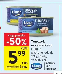 Intermarche Tuńczyk w kawałkach w oleju roślinnym Lisner oferta