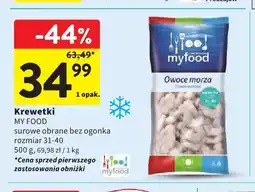 Intermarche Krewetki surowe obrane bez ogonka rozmiar 31-40 My Food oferta