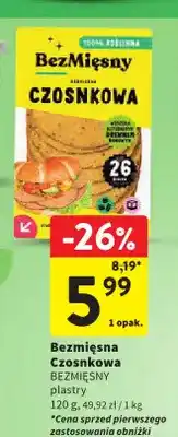Intermarche Bezmięsna Czosnkowa plastry Bezmięsny oferta