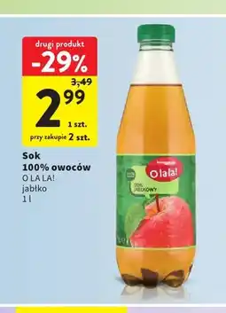 Intermarche Sok owoców jabłko O la la! 100% oferta