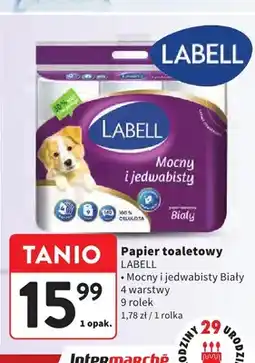 Intermarche Papier toaletowy Mocny i jedwabisty biały 4 warstwy Labell oferta