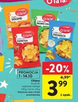 Intermarche Chipsy solone O la la! oferta