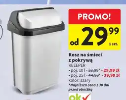 Intermarche Kosz na śmieci z pokrywą 10 l Keeper oferta