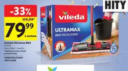 Intermarche Zestaw Ultramax Box mop płaski + wiadro Vileda oferta