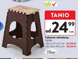 Intermarche Taboret składany 26,5x31x27 cm Tadar oferta