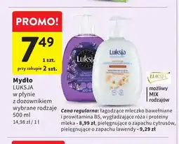 Intermarche Mydło w płynie z dozownikiem łagodzące mleczko bawełniane i prowitamina B5 Luksja oferta