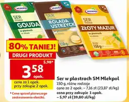 Auchan Ser w plastrach SM Mlekpol (Gouda, Rolada Ustrzycka, Złoty Mazur) oferta